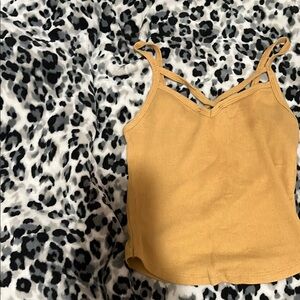 Women's Mustard Yellow Strappy Top